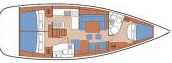 Beneteau Oceanis 46 Yacht Charter Greece Layout
